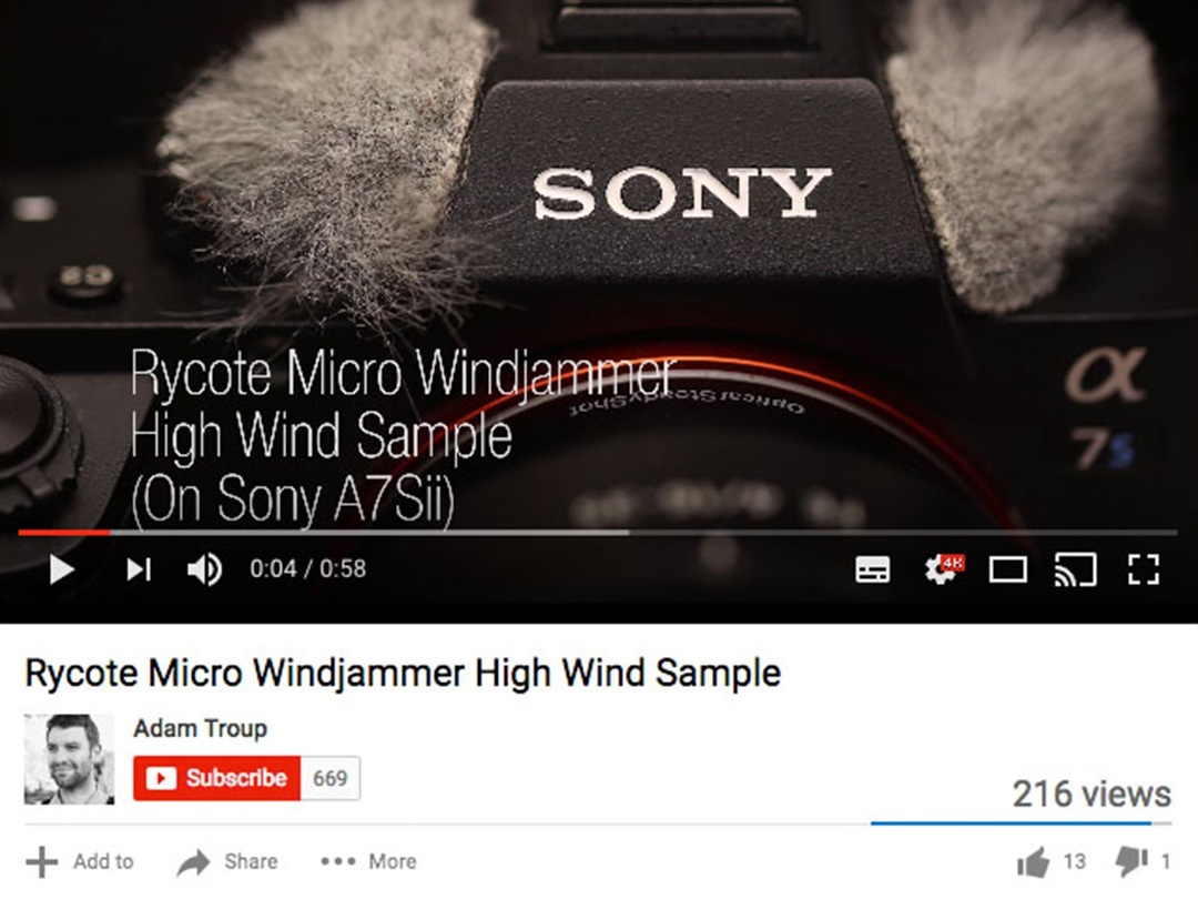 Rycote Micro Windjammer review by Adam Troup